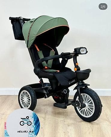 chicco echo: Детский трехколесный велосипед-коляска (трёхколёсник) с родительской — 1