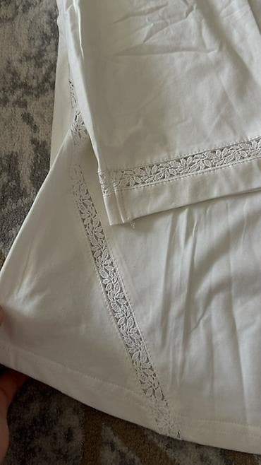 Белая женская блуза хлопок новая — 3