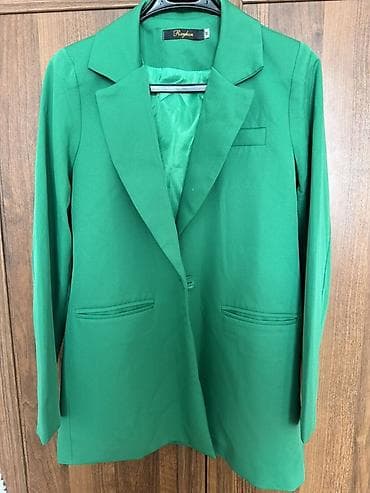 second hand: Зелёный женский пиджак Rayfon - Классический крой: прямой силуэт — 1