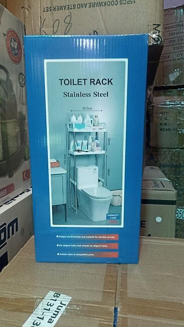 toilet: Полка-стеллаж над унитазом Toilet Rack - Материал: нержавеющая сталь — 1