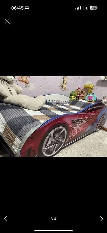 Комоды: Кровать-машинка, Б/у, Другой материал — 2