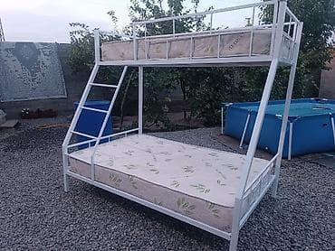 Двухъярусная металлическая кровать 130/200 90/200 - Каркас: прочный
