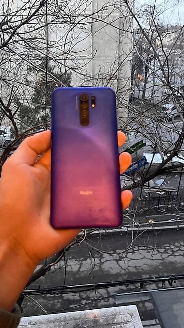 Аудиотехника: Redmi, Redmi 9, Б/у, 64 ГБ, цвет - Синий, 1 SIM, 2 SIM — 2