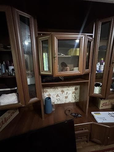 Үй жана бакча: Дубал шкаф, Дубал шкаф түрү: Модулдуу, Үй, конок бөлмөсү үчүн, Өзгөчөлүктөрү: Тамак-аш идишин сактоо үчүн — 4