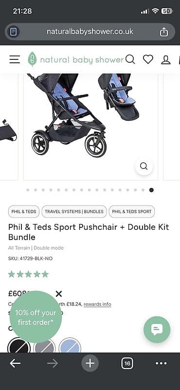 Коляскалар: Балдар арабасы, түсү - Кара, Колдонулган — 8