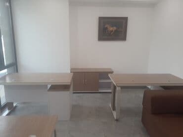 Текчелер, стеллаждар, секичелүү койгучтар: Продаю офисный стол с тумбочкой 3 шт. и 1 шт. тумбочка на колесике в — 5