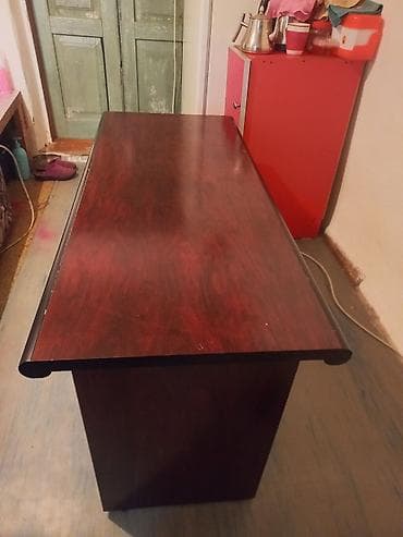 Офисная мебель: Офисный стол, Нерегулируемый, цвет - Коричневый, Прямоугольный, ЛДСП — 3