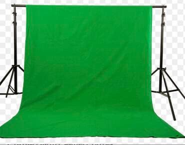 Тканевый Хромокей без стоек. Без бликов,матовый,не просвечивает. Легко