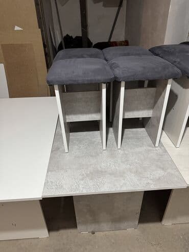 чайный стол комплект два: Кухонный стол и стул, Новый, Самовывоз, Платная доставка, цвет - Белый — 6