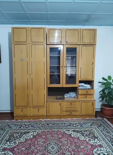 тумбочка подставка для телевизора: Гарнитур для зала, Шкаф, Дерево, цвет - Коричневый — 2