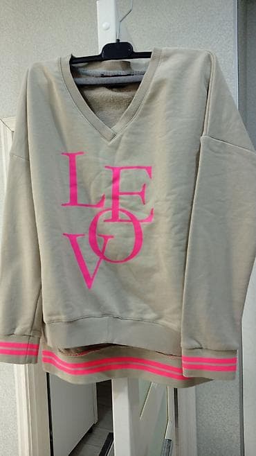 Толстовки, худи: Свитшот, С надписью, Б/у, S — 1