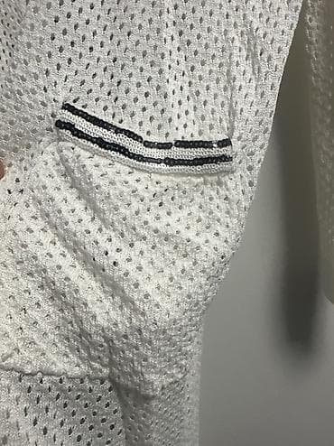 куртка жома: Пиджак, Классическая модель, Двубортная модель, Оверсайз, С короткими рукавами, Турция, L — 5