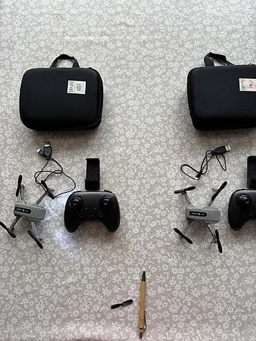 Мини‑квадрокоптеры с пультом и кейсом (2 комплекта) Комплектация