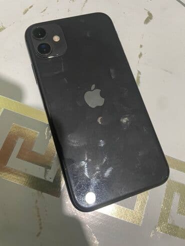 уч кайнар: IPhone 11, Б/у, 64 ГБ, Черный, Кабель, 100 % — 1