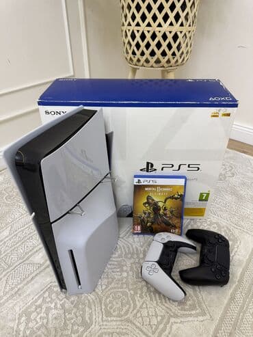 PS5 Slim 1TB игры на фото только на месяц комплект на фото посмотреть