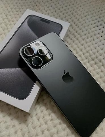 titanium: IPhone 15 Pro Max, Б/у, 512 ГБ, Black Titanium, Коробка, 87 % — 1