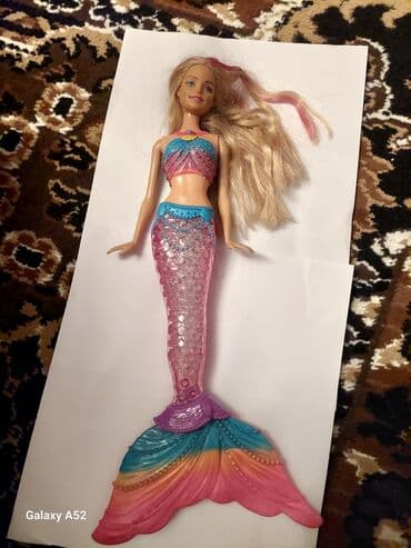 детские коляски бу бишкек: Кукла-Русалка с длинными светлыми волосами и розовой прядью. - — 1