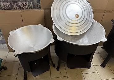 Казан с печью для приготовления на открытом огне Описание: - Набор