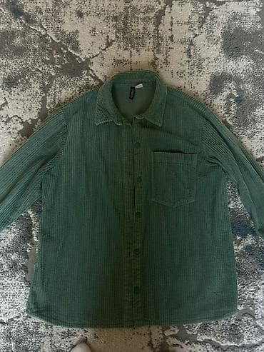 Спортивная одежда: Вельветовая рубашка/овер-шакет H&M размер М - Цвет: глубокий — 2