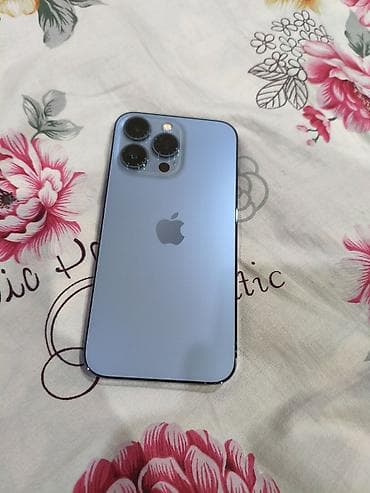 gts 2: IPhone 13 Pro, Б/у, 128 ГБ, Голубой, Защитное стекло, Чехол, 87 % — 1