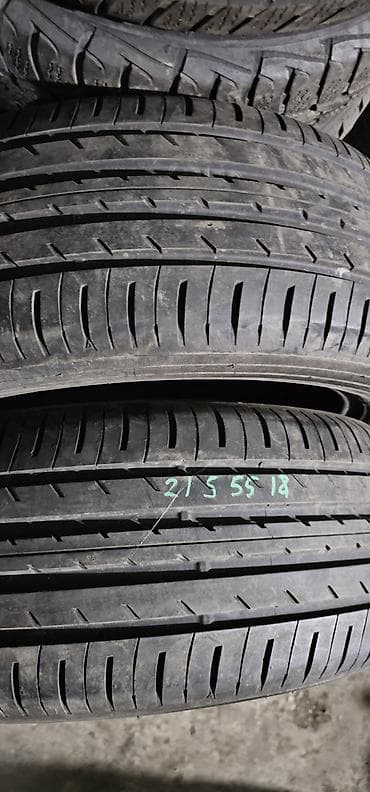 Шины 215 / 55 / R 18, Лето, Б/у, Пара, Легковые, Япония, Toyo — 1