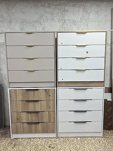 кийим: Кийим үчүн комод, Жаңы, Күзгүсүз, ЛДСП, түсү - Ак, Өзү алып кетүү — 8