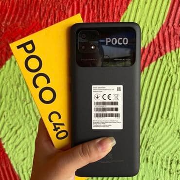 mi poco: Poco C40, Б/у, 64 ГБ, цвет - Черный, 2 SIM — 2