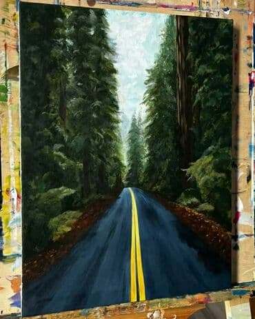 рамка для фото: Картина Лесная дорога после дождя
Материал акрил, холст 30×40 — 2