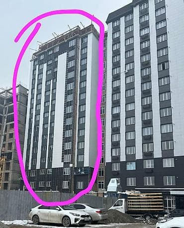 сдаю квартиру сокулук: 2 комнаты, 64 м², Элитка, 13 этаж, Готовая ПСО (под самоотделку) — 1