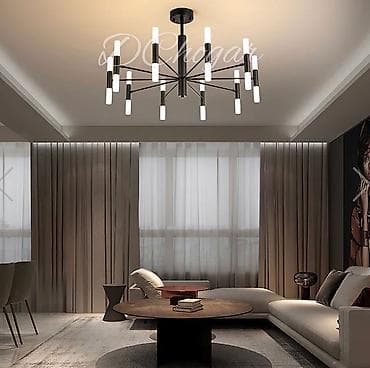 Люстралар: Современные потолочные люстры для гостиной, столовой и холла - — 1