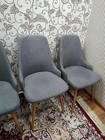 Тигүүчүлөр үчүн отургучтар: Ашкана үчүн отургуч, Жыгач, түсү - Боз — 3