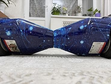 смарт часы 6: Гироскутер 6.5" с космическим принтом (синий) - Диаметр колёс: 6.5 — 4