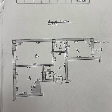 2 комнаты, 68 м², Асанбай мкр Элитка, 9 этаж, ПСО (под самоотделку) — 3