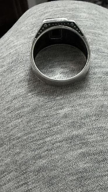 Үлпөт көйнөктөрү: Шакек, Мөөрдүү шакек, Үлгүсү 925, Эркектердики, Агат, Колдонулган — 3