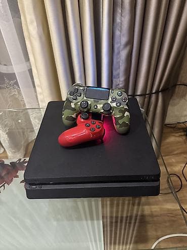 PS4 Slim 1TB + 2 джойстика + док-станция 💰 Цена: 20000 сом (торг — 2