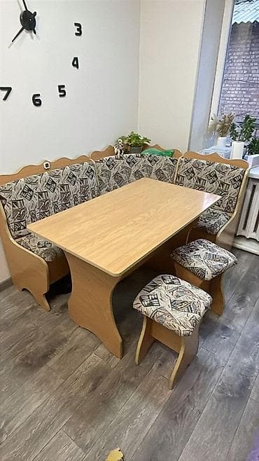 Кухонный стол и стул, цвет - Бежевый