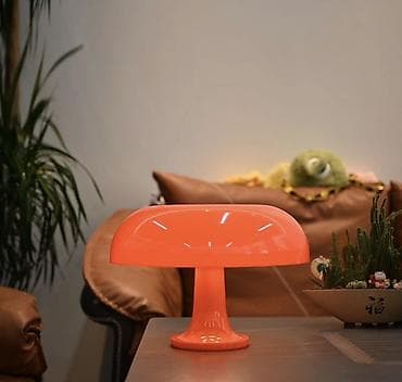 синий лампа: Настольная лампа «грибок» в ярко-оранжевом цвете - Дизайн: округлый — 1