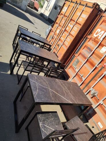 кухонные столы и стуля: Кухонный стол с стульями Размеры разные в наличии и на заказ изготовим — 18