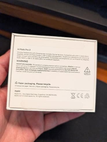pocket 2: Беспроводные вакуумные наушники, Apple, AirPods Pro, Б/у — 6