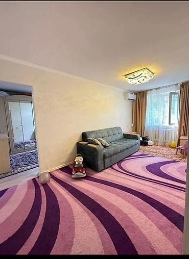 2 комнаты, 48 м², Кок-Жар мкр 104 серия, 1 этаж, Евроремонт