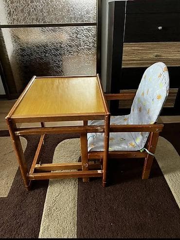 pop it: Детский стульчик для кормления из массива дерева. Конструкция «стол + — 1