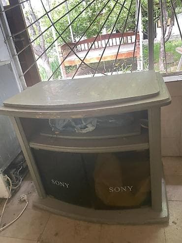 укмуш тв: Телевизордун шкаф жана стенди, Полго орнотулма, ЛДСП, Өзү алып кетүү, түсү - Боз — 2