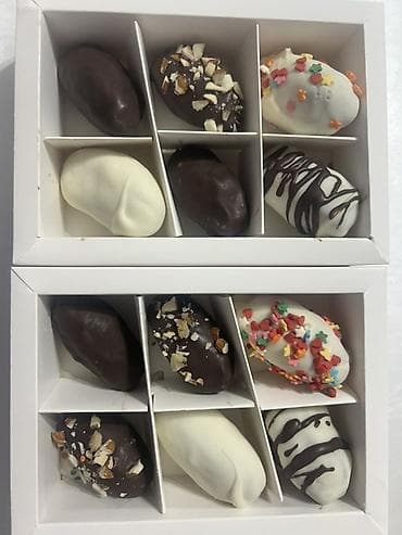 Акшактар, ун, шекер: ФИНИКИ В ШОКОЛАДЕ😍 (6 ячеек) -начинка орехи ( без косточек🥰) 🌰 - — 2