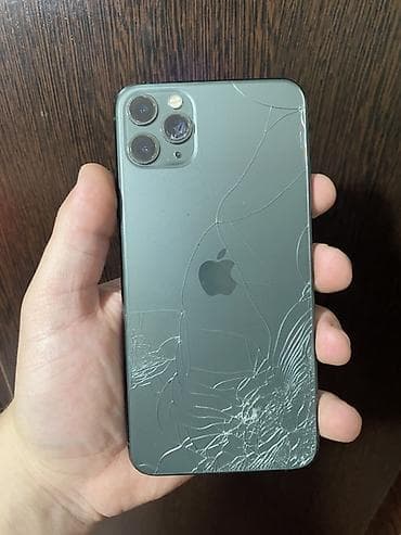 apple 9: IPhone 11 Pro Max, Б/у, 64 ГБ, Зеленый, Защитное стекло, 72 % — 1