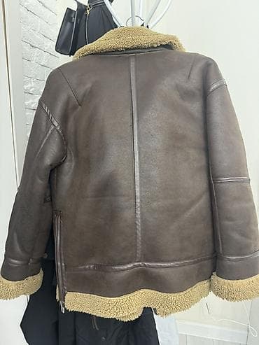 зара дубленка: Дубленка, Авиатор, Оверсайз, XS — 5