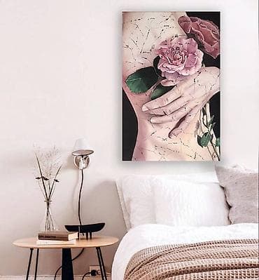 Часы для дома: Девушка с розами. Оригинальная современная картина в интерьер — 3