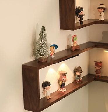 Текстиль: Углавой настенный стеллаж, 20 см #угловойстеллаж — 3