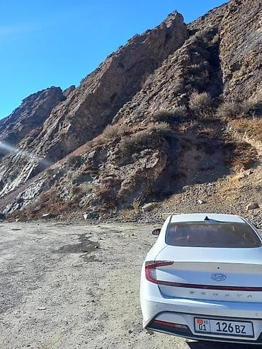 электирик авто: Hyundai Sonata, белый седан бизнес-класса. Кузов и дизайн: - — 3