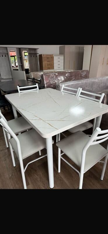 кухонный уголок фото и цены бишкек: Ашкана үстөлү жана отургуч, түсү - Ак — 1