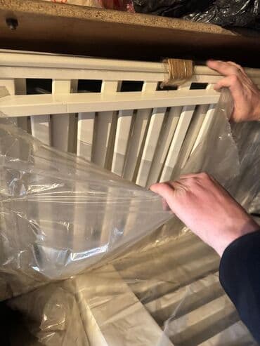 Диваны: Детская кроватка белого цвета с ящиком с ортопедический детский — 7